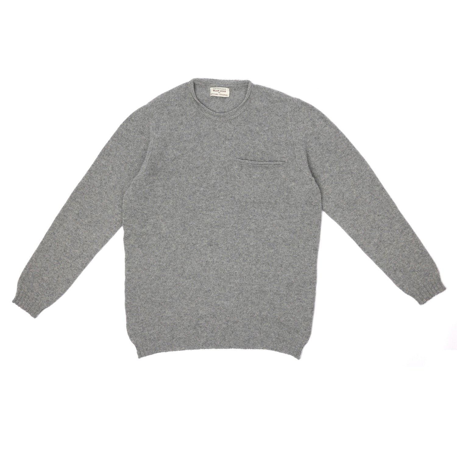 MJ Exklusiv: Pullover "Rolled Pocket Crew" aus reiner Super Geelong Lambswool - 2 Ply